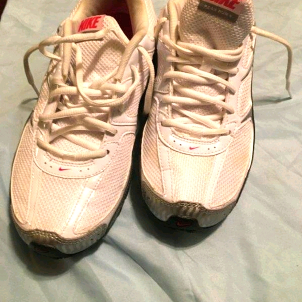 Pink white and silver air max size 10 women's
